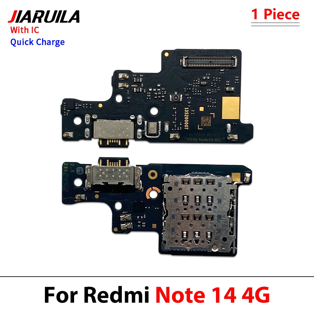 New For XIaomi Redmi Note 14 Pro Plus 4G 5G USB Charging Port Dock Charger Plug Connector Main Board Flex Cable  Xiaomi  Xiao mi phone repair parts