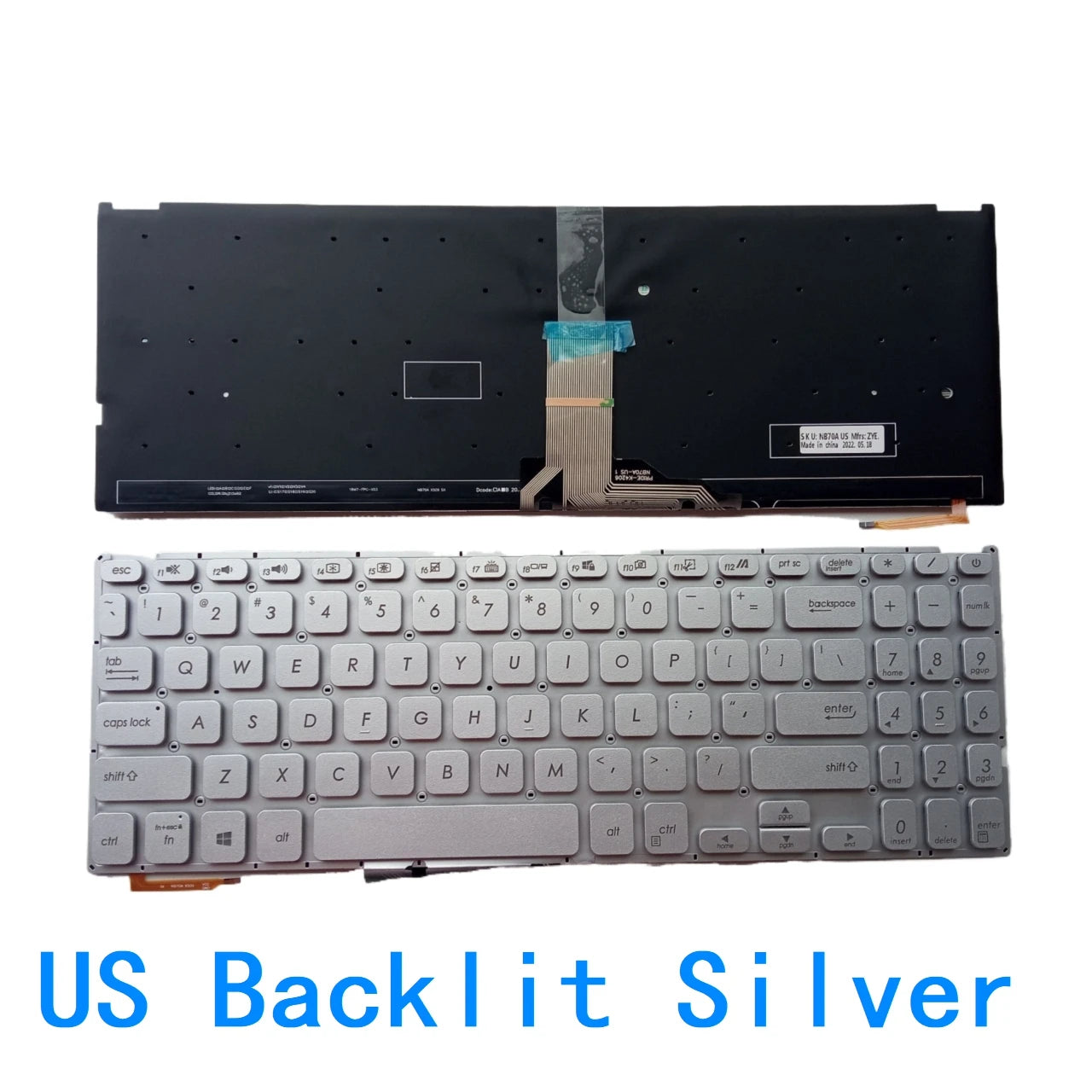 US RU SP Backlit Keyboard For ASUS Vivobook X509 X515 M509 X509F X509U X509UM X509FA MA M509 V5000D V5000F V5000 V5000FL ASUS laptop repair parts
