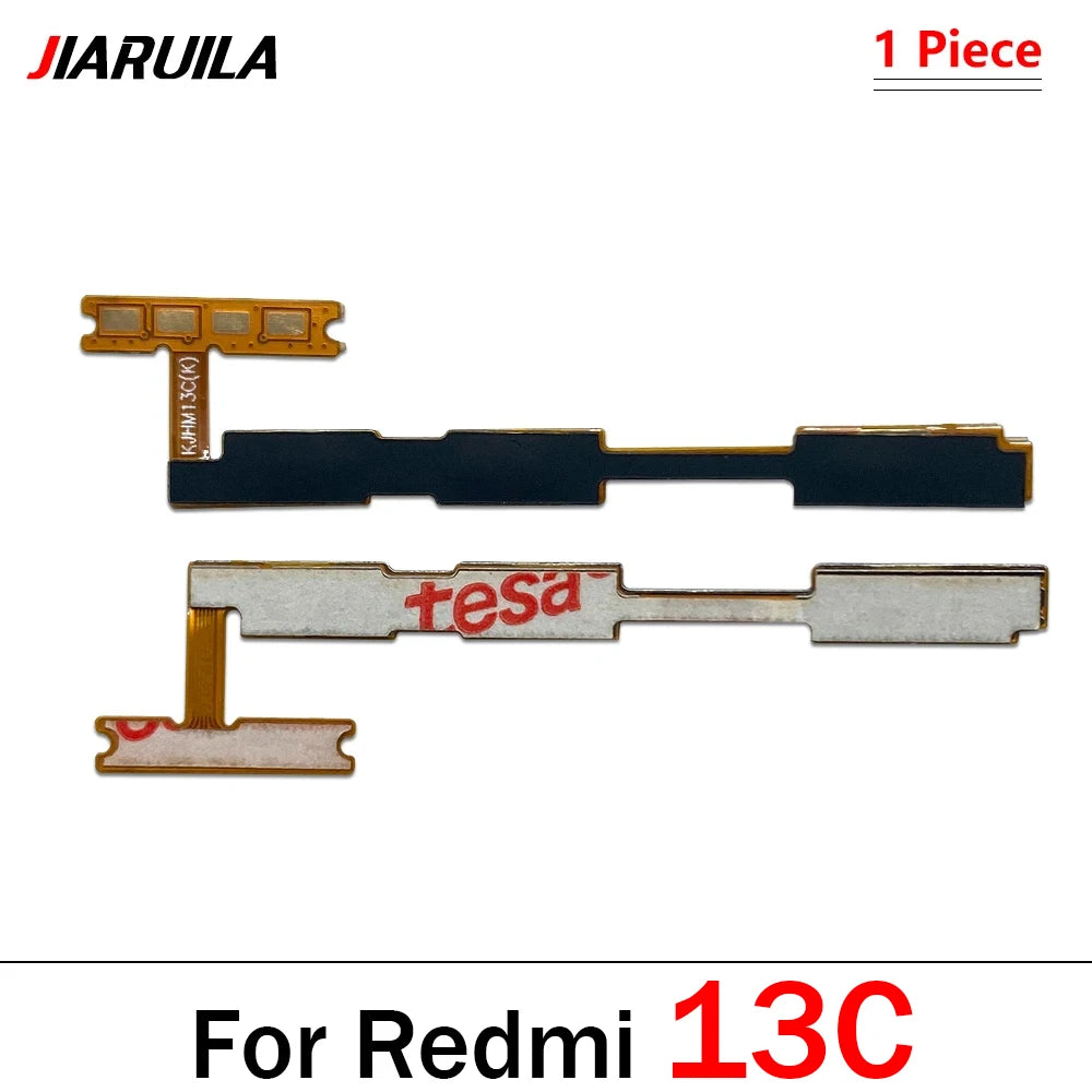 10Pcs, Power Switch On/Off Button Volume Key Button Flex Cable For Xiaomi Redmi 9 9A 9C 9T 10 10A 10C 12 12C 13 13C 14C 15 15C  Xiaomi  Xiao mi phone repair parts