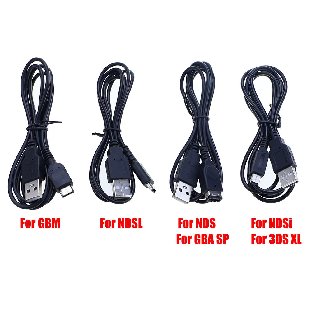 For DS Lite DSL NDSL GBM For NDSi 3DS New 3DS XL LL NDS GBA SP Game Console USB Data Charger Line Charging Power Cable Cord Game console repair parts