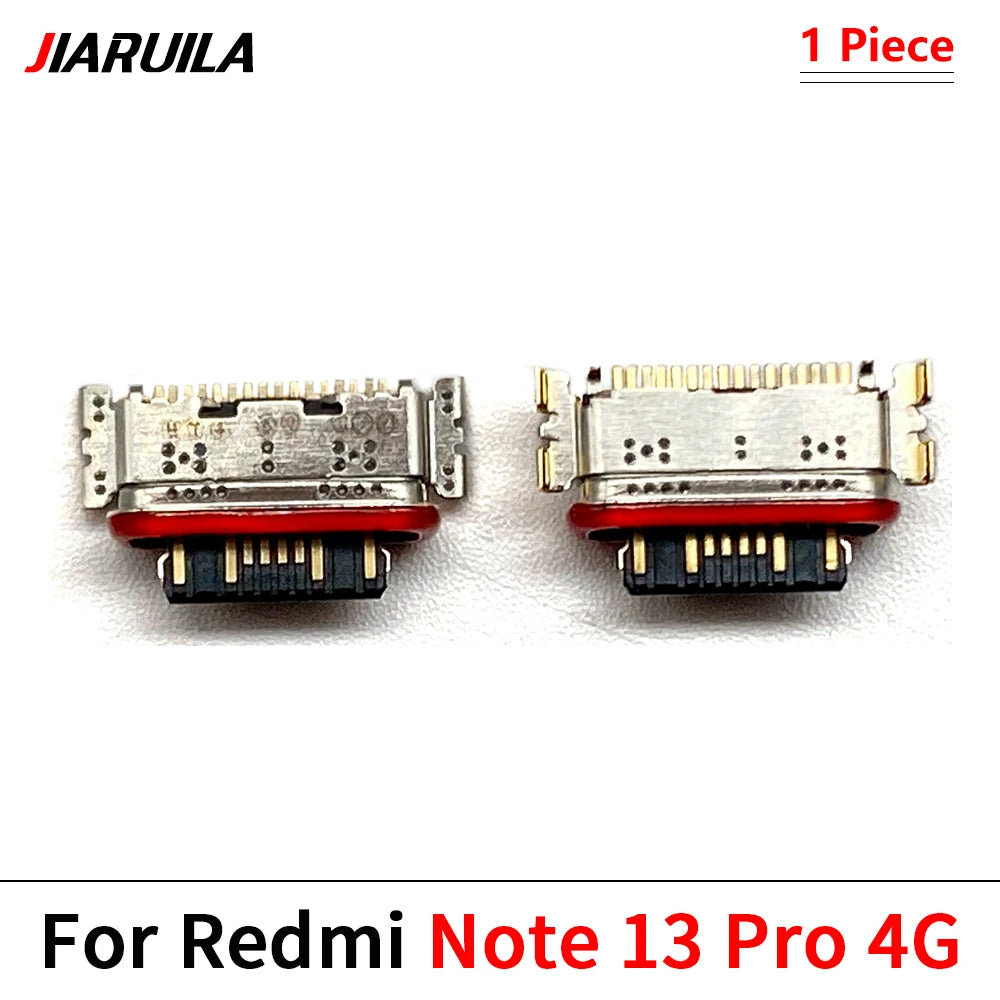 10Pcs, USB Jack Charging Socket Charger Port Dock Connector For Xiaomi Redmi Note 9 9s 10 10s 11 11s 12 12s 13 Pro Plus 4G 5G Xiaomi  Xiao mi phone repair parts