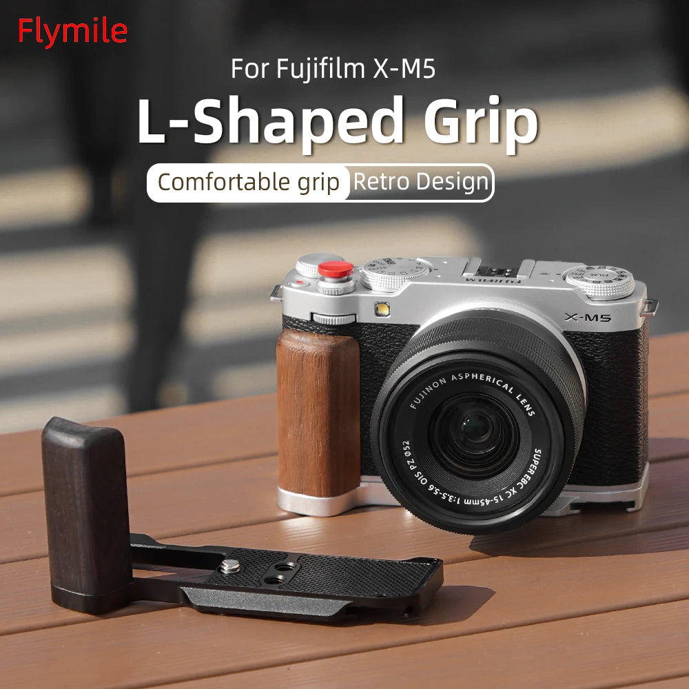 Flymile X-M5 Thumb Grip Aluminum Alloy Metal Thumb Up Grip for FUJIFILM X-M5 Camera with Hot Shoe Thumb Rest Support Holder Digital camera repair parts