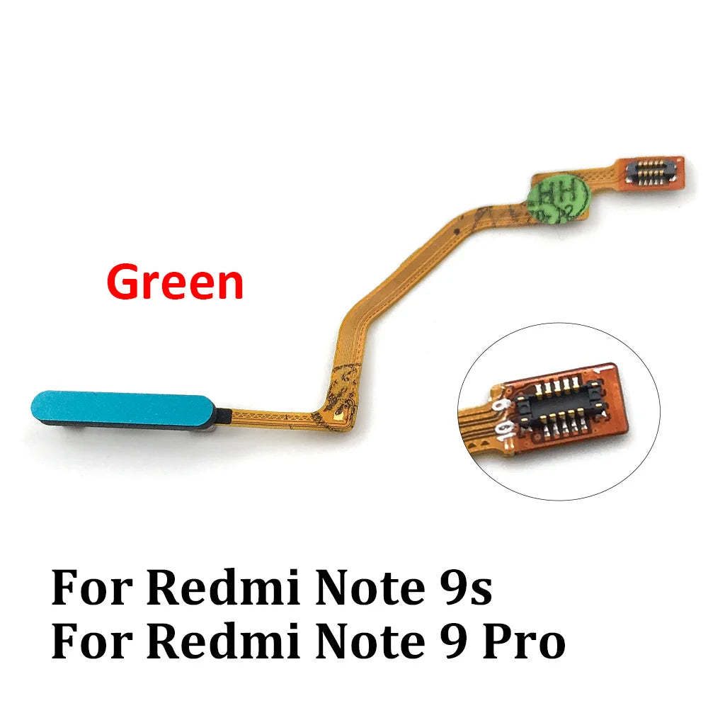 10Pcs, New For Xiaomi Redmi Note 8T 8 9s 9 Pro Home Button FingerPrint Touch ID Sensor Flex Cable Ribbon Replacement Parts  Xiaomi  Xiao mi phone repair parts
