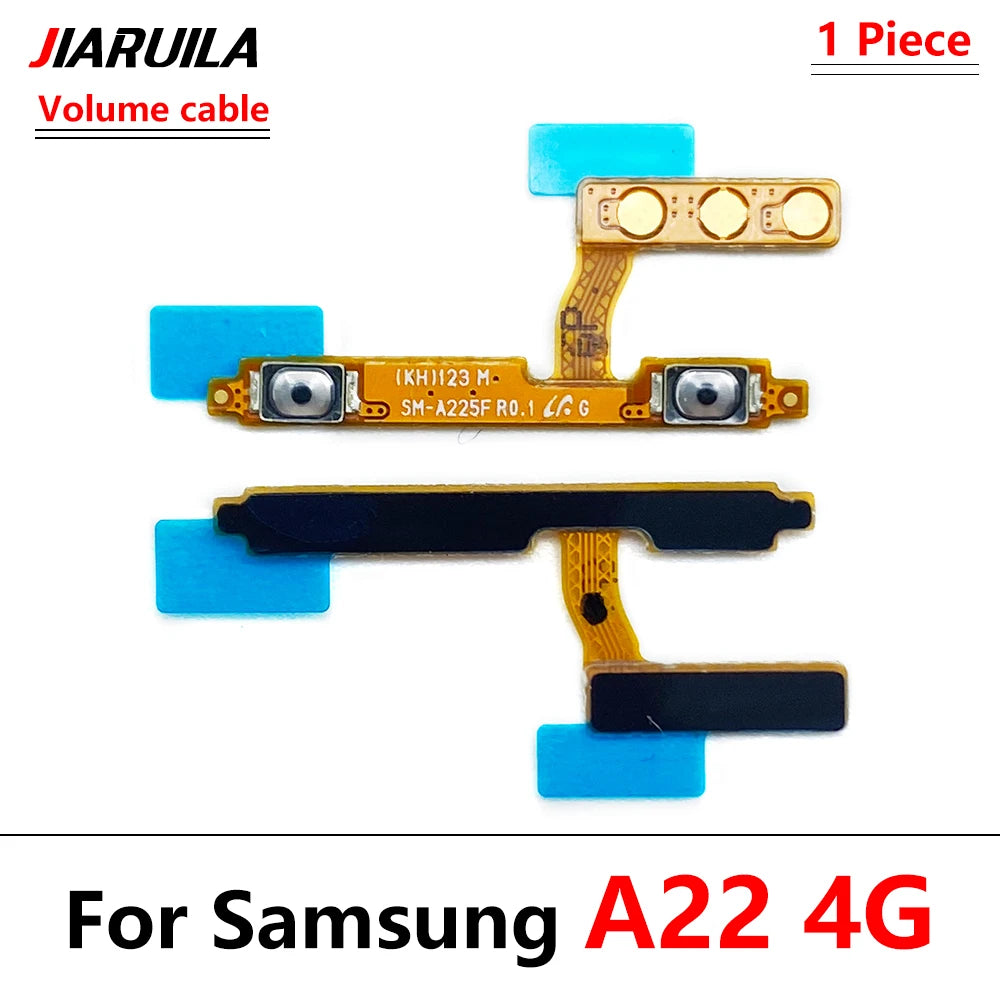 50Pcs, Power On Off Volume Side Button Key Flex Cable For Samsung A02 A02S A22 A32 A52 A72 A03s A03 A04 A04s A33 A53 A73 5G 4G Samsung phone repair parts