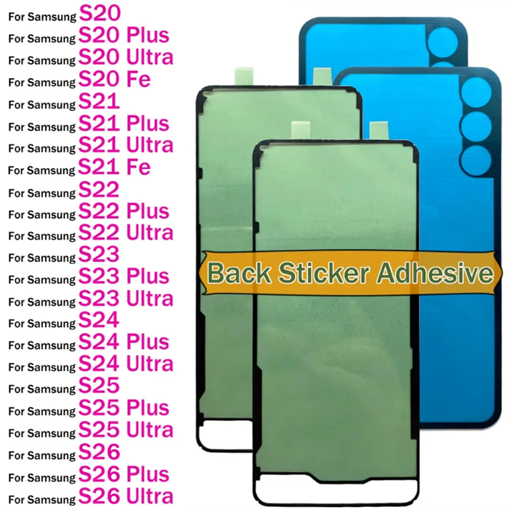 OEM Back Battery Sticker Adhesive For Samsung S20 S21 S22 S23 S24 S25 S26 Plus Ultra Fe 4G 5G Waterproof Back Cover Sticker Samsung phone repair parts