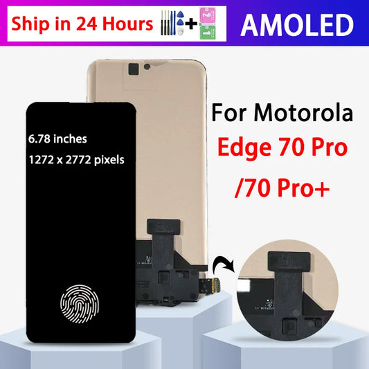 6.78"AMOLED 144Hz For Motorola Edge 70 Pro/70 Pro+ Plus LCD Display Touch Panel Screen Digitizer Assembly Motorola phone repair parts