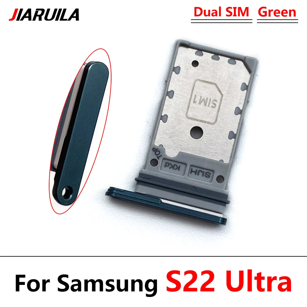 SIM Card Tray Slot Holder Adapter Accessories For Samsung S22 / S22 Plus / S22 Ultra Samsung phone repair parts