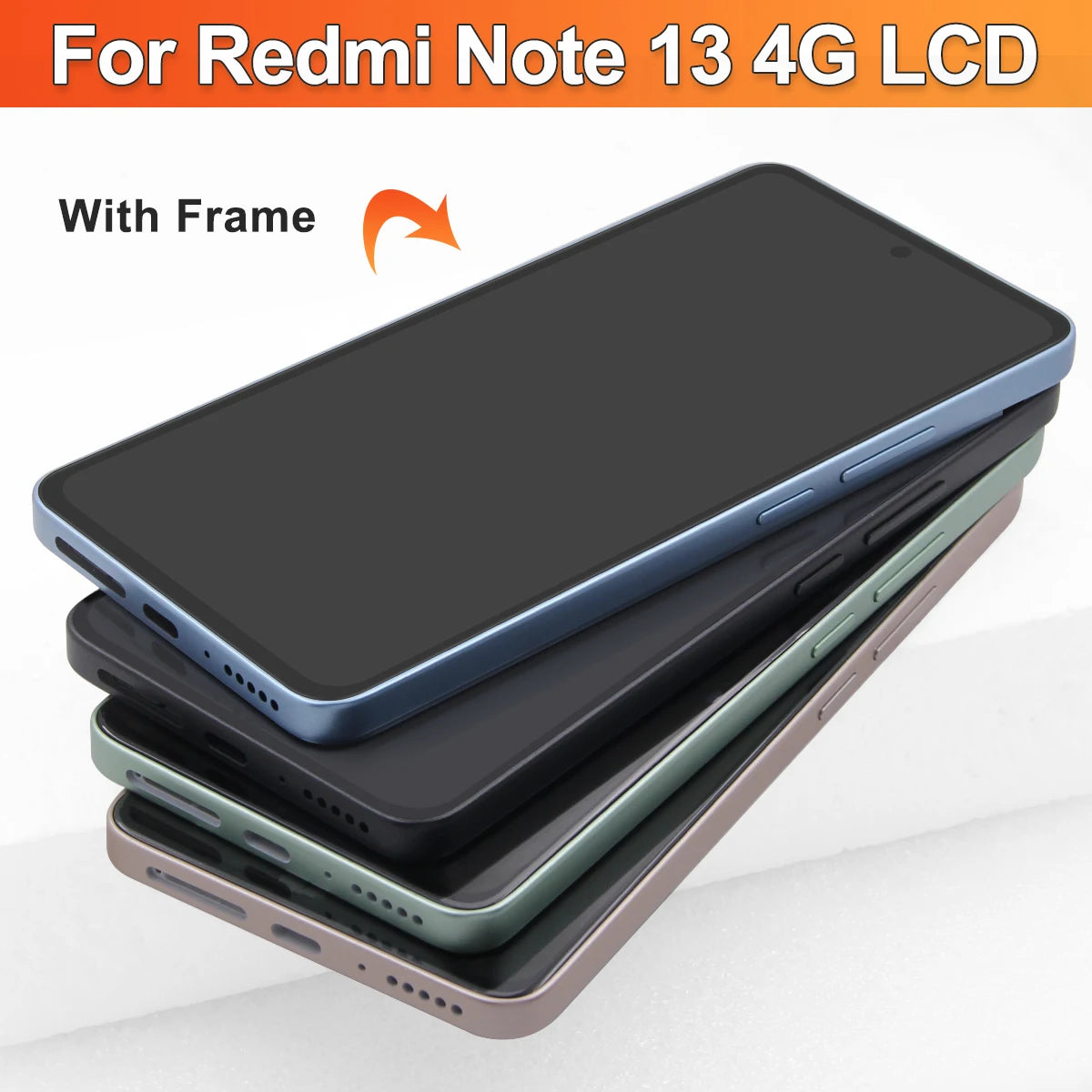 Screen for Xiaomi Redmi Note 13 4G 23129RAA4G 23124RA7EO Lcd Display Digital Touch Screen With Frame for Redmi Note 13 4G Xiaomi phone repair parts