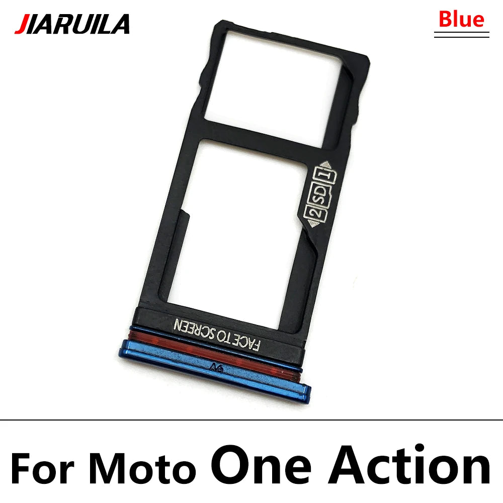 10Pcs,  SiM Tray For Motorola Moto One Macro Action Zoom Hyper Fusion Plus SIM Card Tray Slot Holder Replacement Parts Motorola phone repair parts