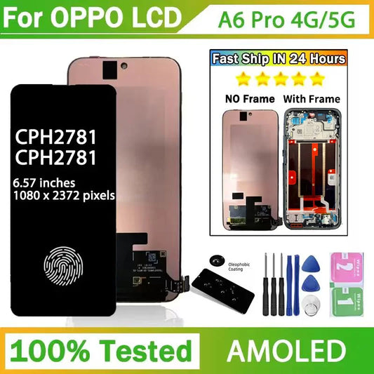 CPH2799 CPH2781 Premium Lcd For Oppo A6 Pro A6Pro 4G/5G Display Touch Screen Digitizer Panel Assembly Replacement Oppo phone repair parts Realme phone repair parts