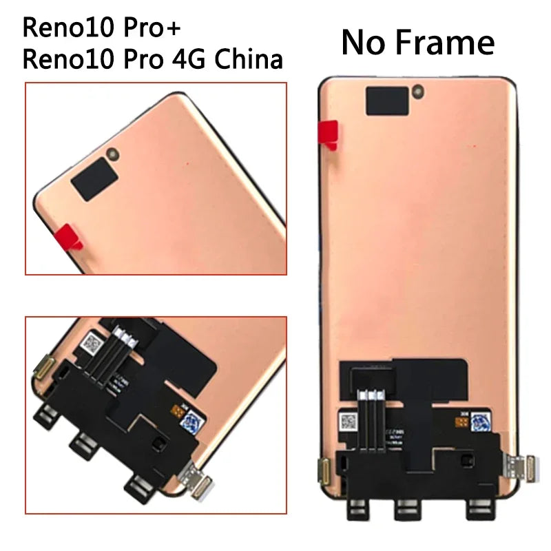 Reno 10 CPH2531 Display Screen For Oppo Reno 10 Pro CPH2525 LCD Display Touch Screen Digitizer For Reno10 Pro+ Plus CPH2521 Oppo phone repair parts Realme phone repair parts