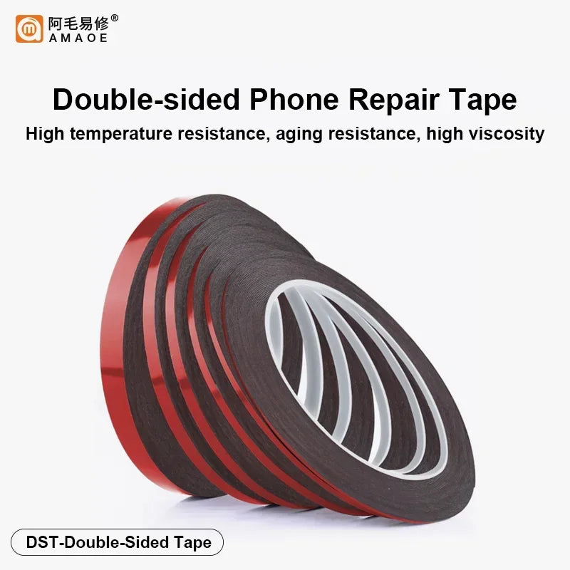 AMAOE 10m Double Sided Adhesive Tape for Sealing The Back Cover of Mobile Phones LCD Screen Tablet Sponge Back Adhesive Tools Professional Repair Tools