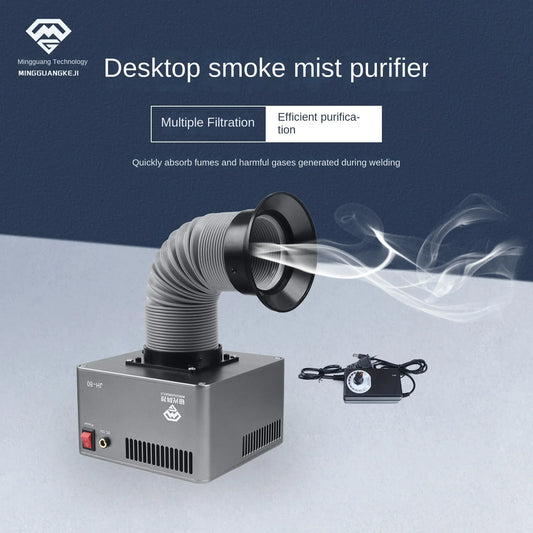 MG JH80 JH100 Fume Extractor Desktop Soldering Smoke Purifier Dust Purification System for Phone Repair Welding Absorbing Smoke Professional Repair Tools
