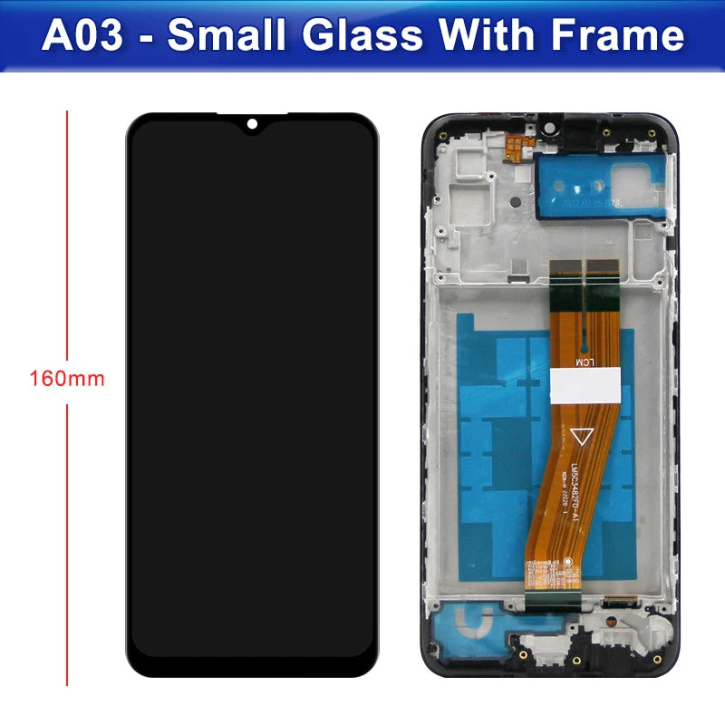 6.5'' A03 Screen With Frame Replacement, for Samsung Galaxy A03 A035 A035F A035F/DS Lcd Display Touch Screen Digitizer Assembly Samsung phone repair parts