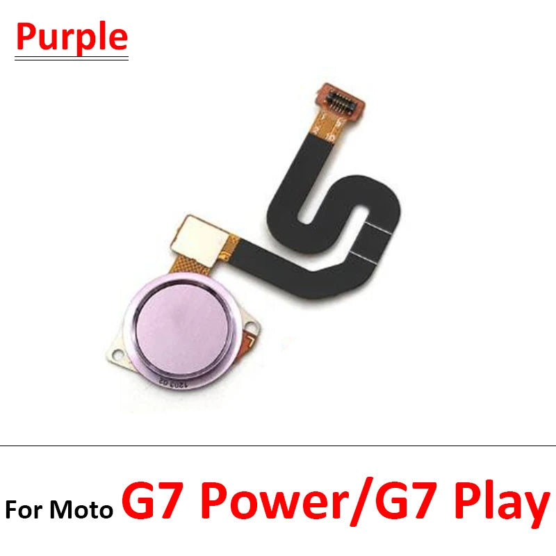 10Pcs, New For Motorola Moto G7 Power Play Plus Home Button FingerPrint Touch ID Sensor Flex Cable Ribbon Replacement Parts Motorola phone repair parts