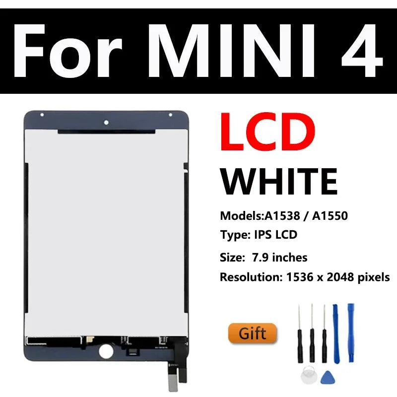OEM LCD For APPLE iPad Mini 4 5 2015 2019 4th A1538 A1550 A2124 A2126 Display Touch Screen Digitizer Panel Assembly Replacement  iPad repair parts