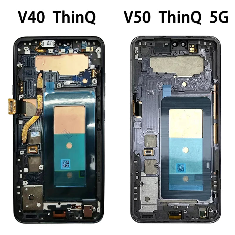 6.4 "AMOLED For LG V40 ThinQ LM-V405 Display Touch Screen Digitizer Assembly For LG V50 ThinQ 5G LM-V500 Display Frame LG phone repair parts