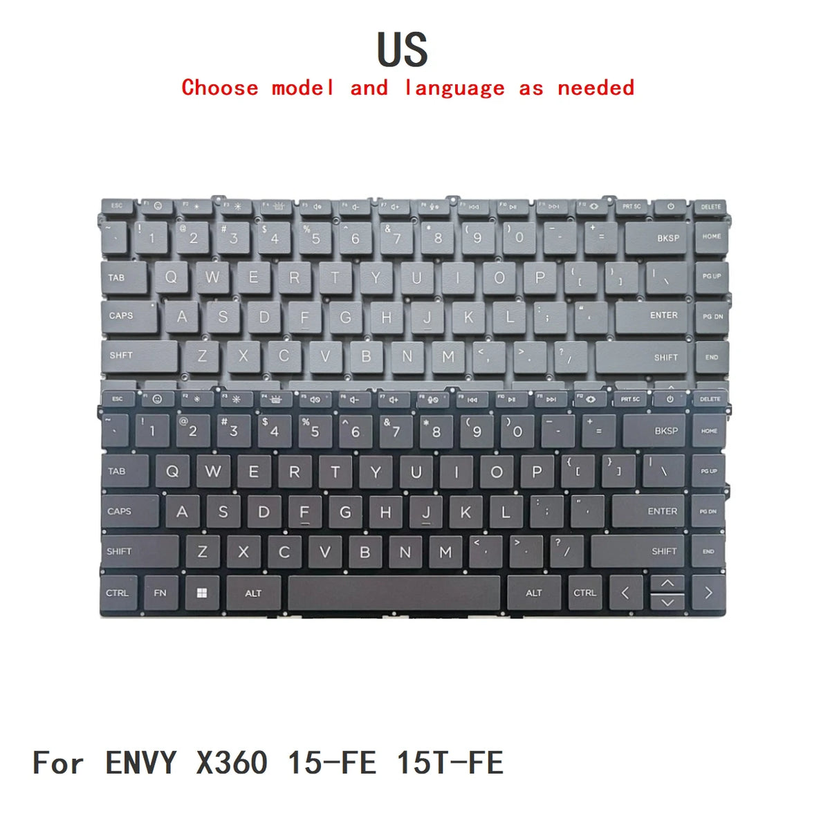 New US Language  Backlit Keyboard For HP ENVY X360 15-FE 15T-FE Notebook PC Replacement Keyboard 9Z.NKTBC.A01 NSK-HA7ABC  HP laptop repair parts