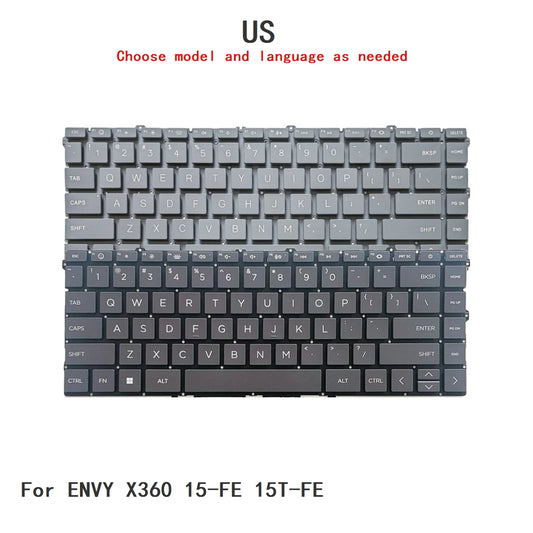 New US Language  Backlit Keyboard For HP ENVY X360 15-FE 15T-FE Notebook PC Replacement Keyboard 9Z.NKTBC.A01 NSK-HA7ABC  HP laptop repair parts