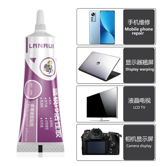 LANRUI I9 Original High Quality Active Soft Glue for Cell Phone Laptop TV LCD Screen Back Cover Repair Glue Waterproof Sealant Professional Repair Tools