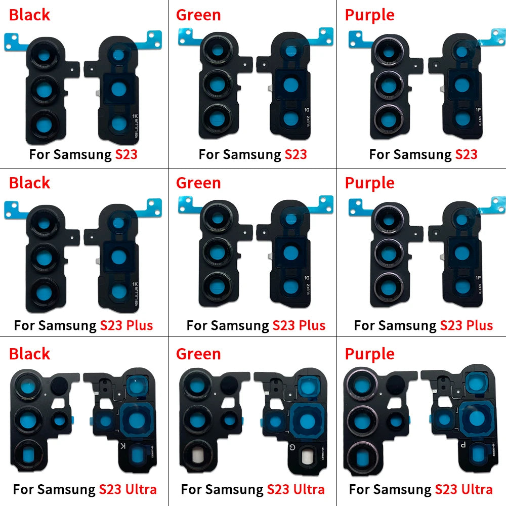 New Housing Back Rear Camera Glass Lens With Cover Frame Holder For Samsung S22 S23 Plus Ultra Samsung phone repair parts