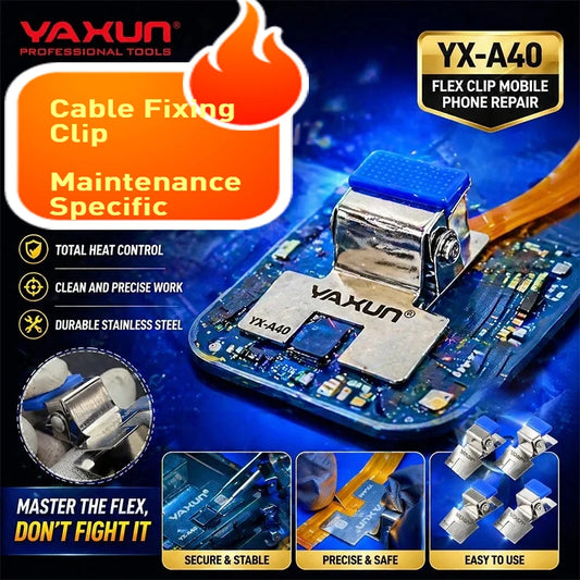 YAXUN YX-A40 Flex Clip Mobile Phone Repair Flex Cable Holder Ribbon Cable Soldering Heat Insulation Flying Wire Alignment Clamp Professional Repair Tools