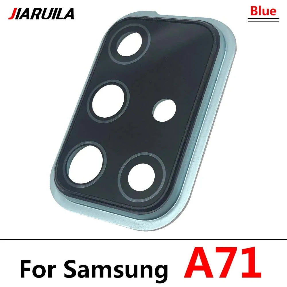 New For Samsung A71 A715 A715F Housing Back Rear Camera Glass Lens With Cover Frame Holder Samsung phone repair parts