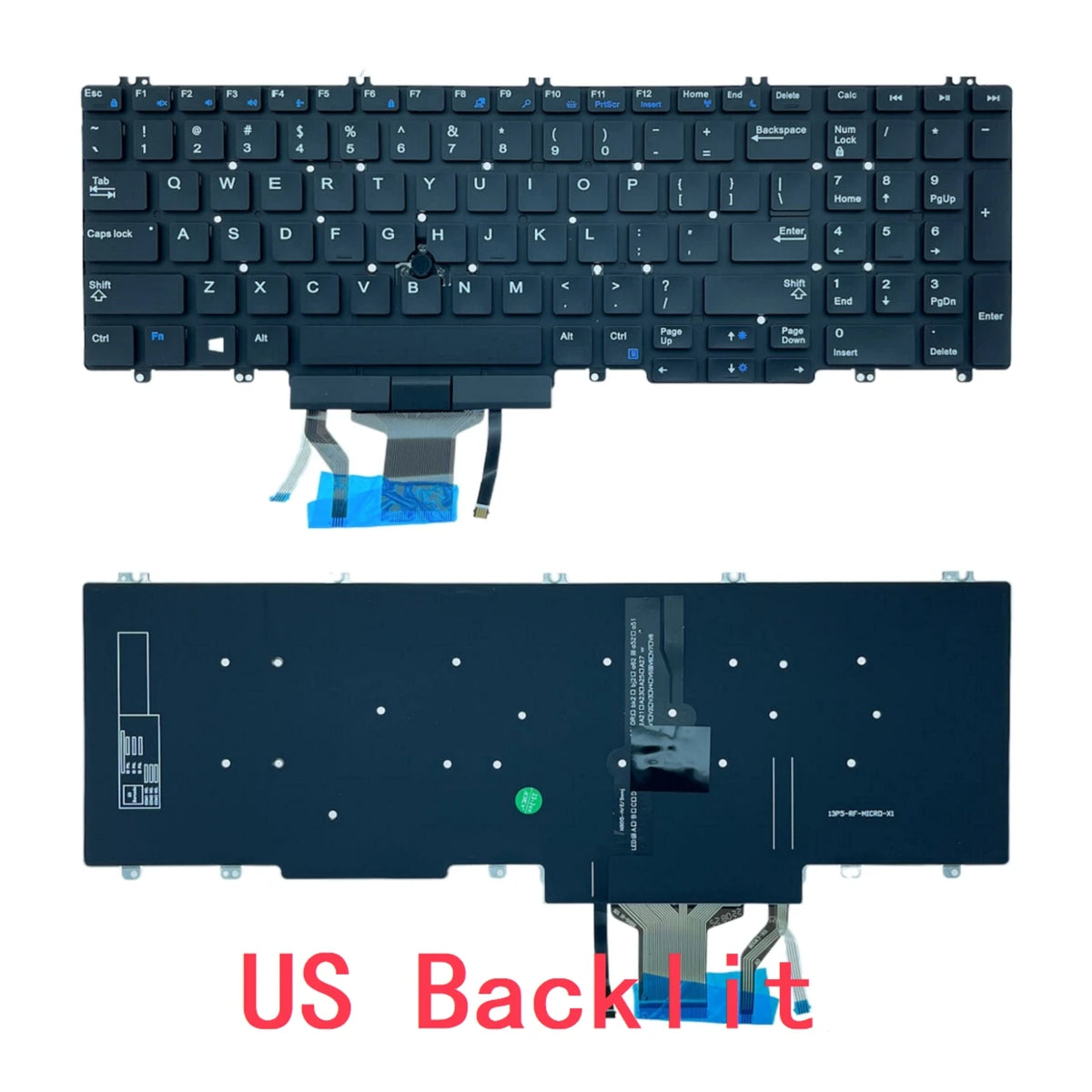 New US Russian Spanish Latin Brazil Portuguese Laptop Backlit Keyboard For Dell Precision 7530 7540 M7530 E7530 7730 7740 02JWKFDell laptop repair parts