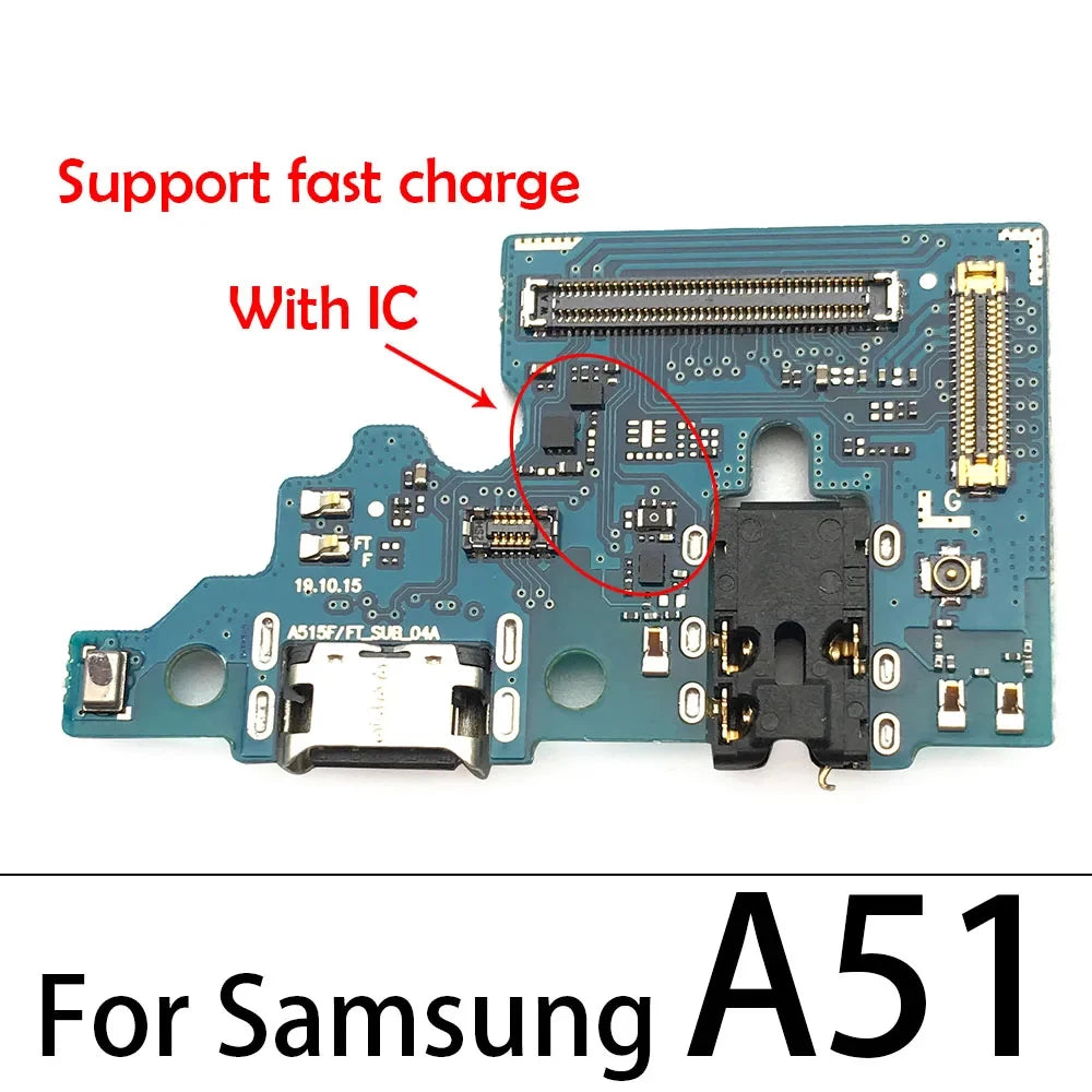 New For Samsung A10 A20 A30 A50 A70 A01 A11 A31 A51 A71 A21s A03 A03s USB Charger Port Dock Connector Charging Board Flex Cable Samsung phone repair parts