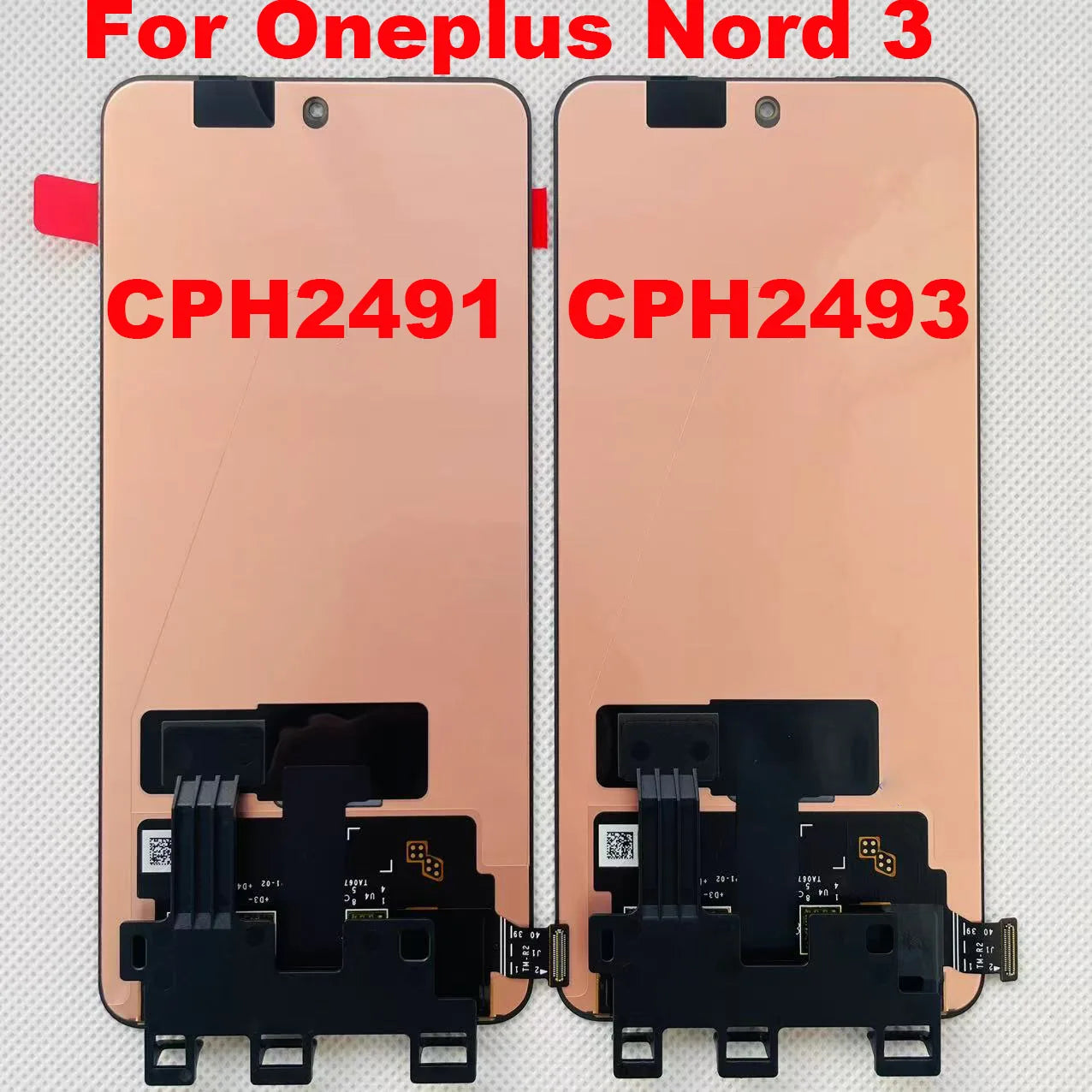 6.74“AMOLED 120HZ Original For Oneplus Nord 3 LCD 1+Nord 3 Display Touch Screen Digitizer CPH2493 CPH2491 Display With Frame  OnePlus phone repair parts