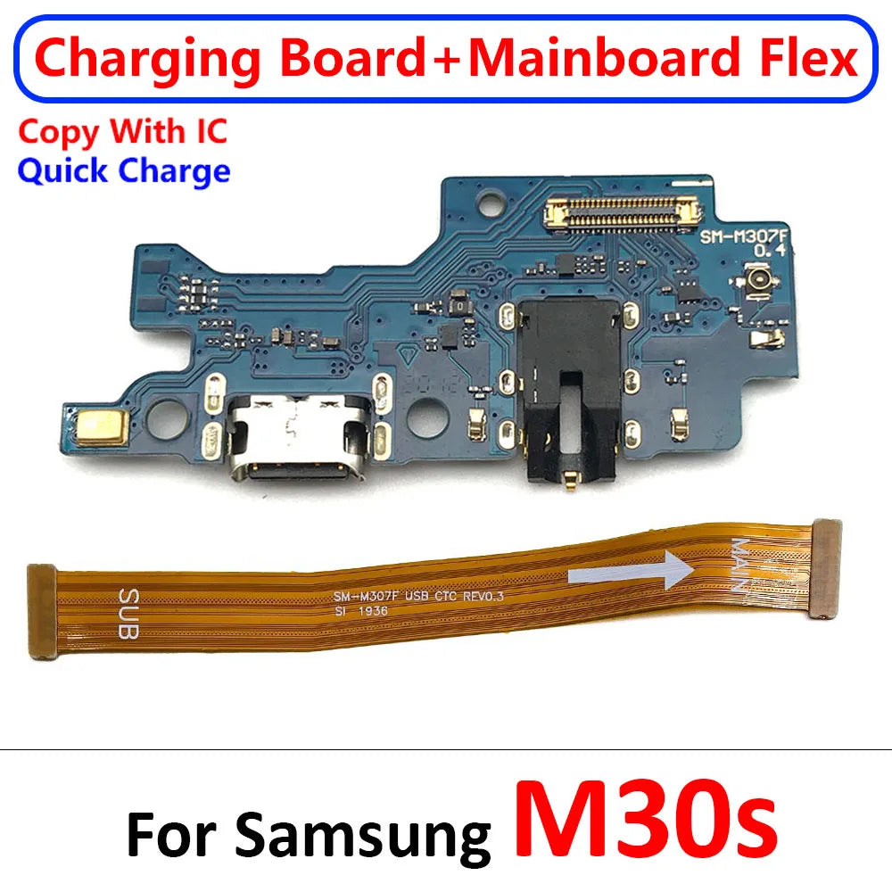 For Samsung M22 M31S M32 M51 M52 M10 M20 M30 M30s M21 M62 M53 5G USB Charge Port Dock Connector Charging Main Board Flex Cable Samsung phone repair parts