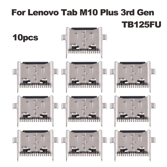 10pcs Charging Port Connector for Lenovo Tab M10 Plus 3rd Gen TB125FU 10pcs Charging Port Connector Lenovo Tablet repair parts