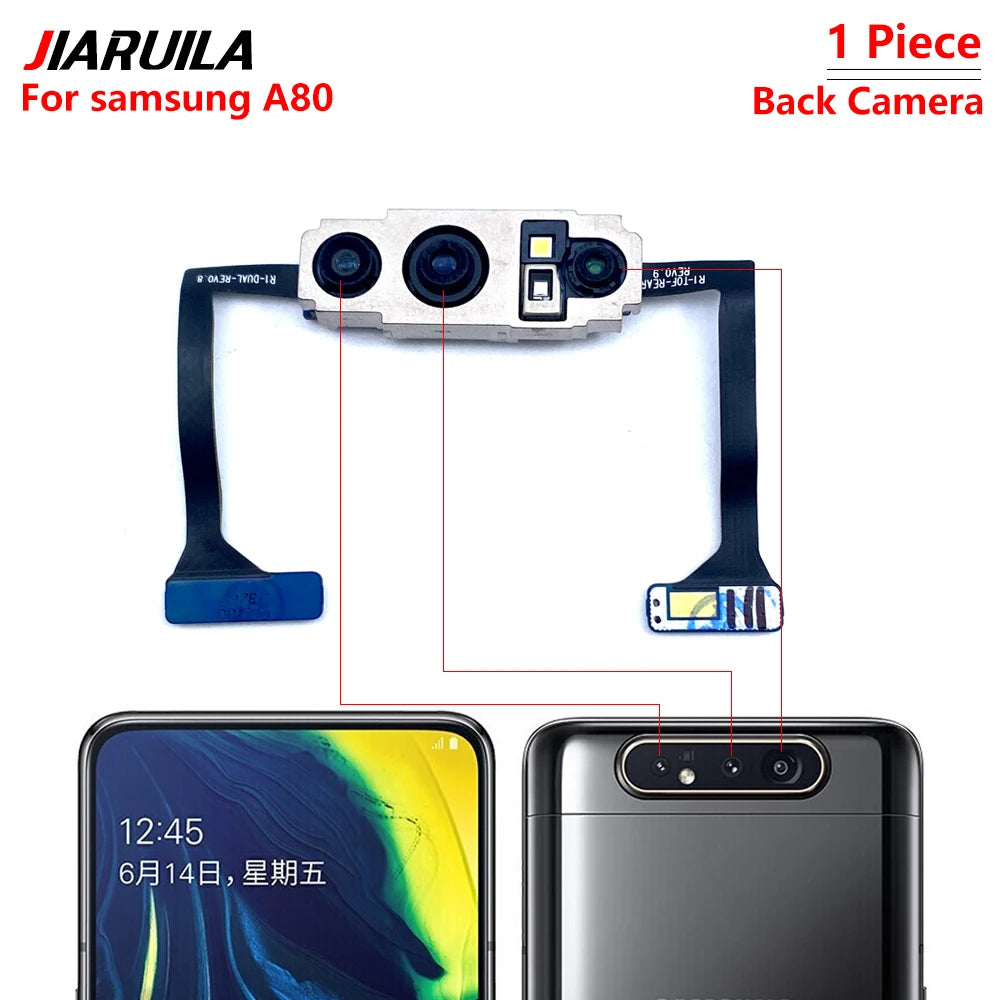 New Rear Main Back Camera Front Camere Flex Cable For Samsung A10 A20 A30 A40 A50 A60 A70 A80 A10E Samsung phone repair parts