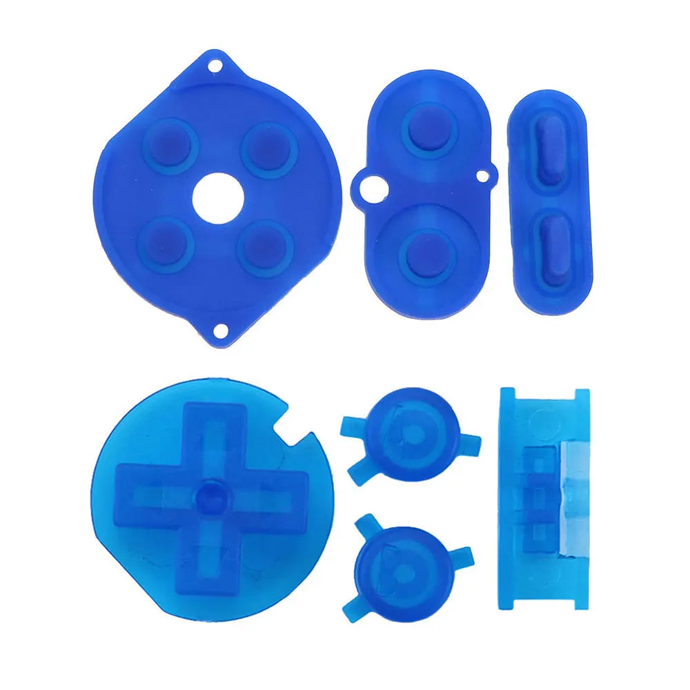 1Set For Gameboy Color GBC Silicone Rubber Conductive Button & Colorful Plastic D Pads A B Power ON OFF Buttons Keypads Game console repair parts