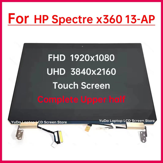 13.3" Touch Screen For HP Spectre x360 13-AP AP0033DX AP0013DX AP002 AP001 LCD Display Assembly Replacement Complete Upper half HP laptop repair parts