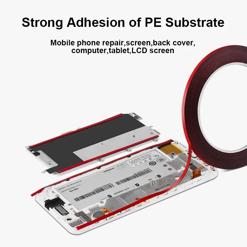 AMAOE 10m Double Sided Adhesive Tape for Sealing The Back Cover of Mobile Phones LCD Screen Tablet Sponge Back Adhesive Tools Professional Repair Tools