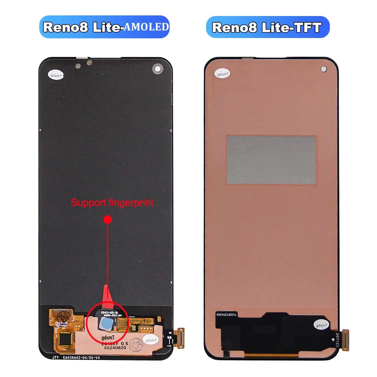 AMOLED For OPPO Reno8 Lite 8Lite LCD Display Touch Screen Digitizer Assembly For Oppo Reno8 Lite CPH2343 Display Replacement OPPO phone repair parts