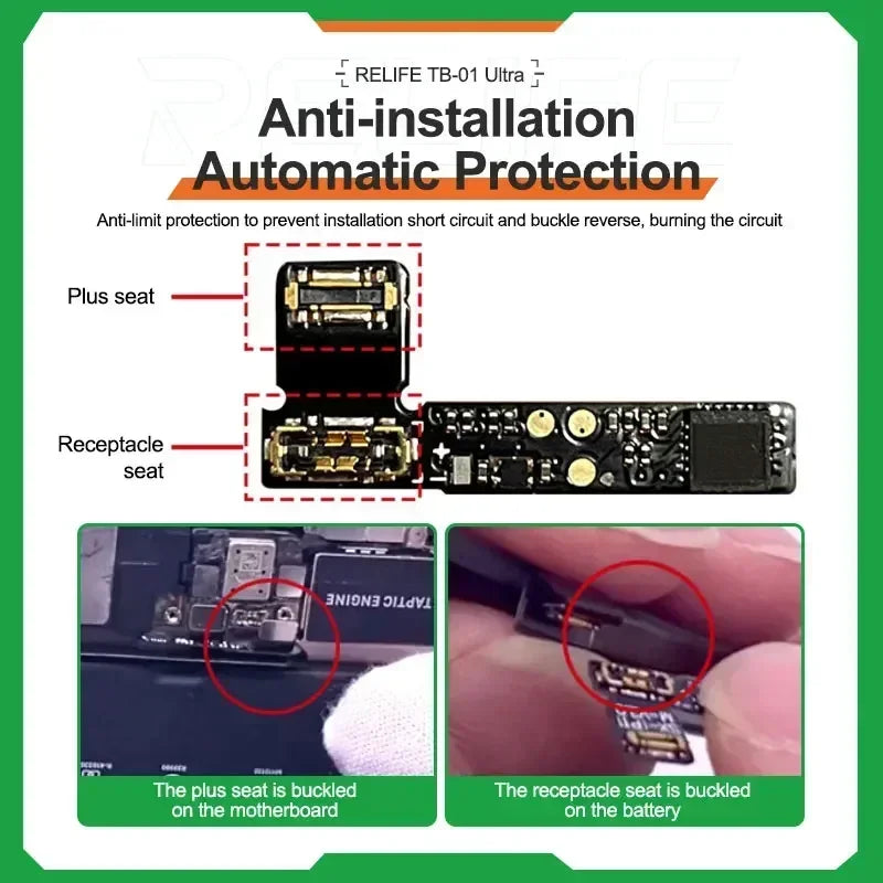 RELIFE TB-05 Battery Cable Repair Instrument Setup-free and Boot-free Adapt To Various Models for iPhone IP8G-15PM tools set kit Professional Repair Tools
