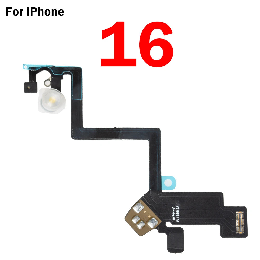 1pcs  Flash Flex Cable For iPhone 15 Plus 14 Pro Max Proximity LED Light Sensor Ambient Flashlight iPhone phone repair parts