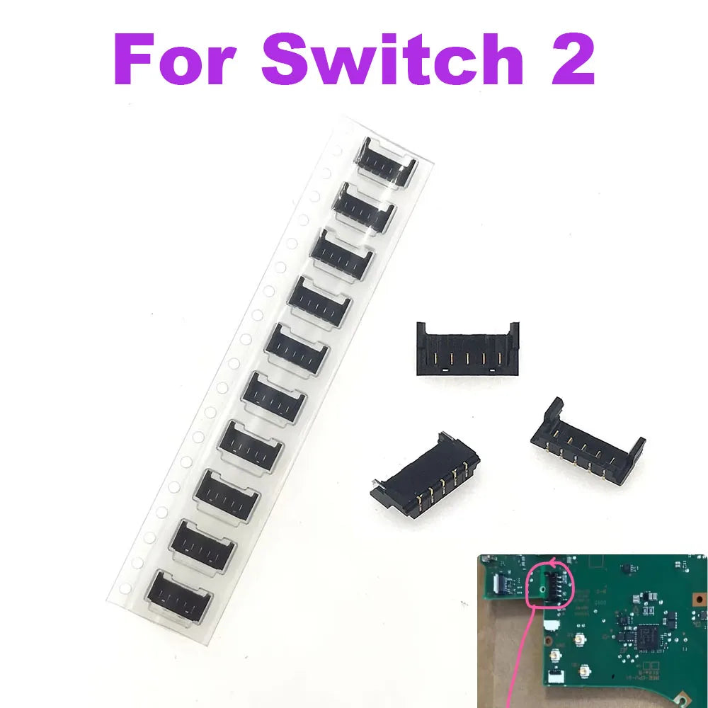 1-10pcs Motherboard Battery Socket For NS Switch 2 Motherboard Battery Socket for Nintendo NS2 Switch 2 Controller Game console repair parts