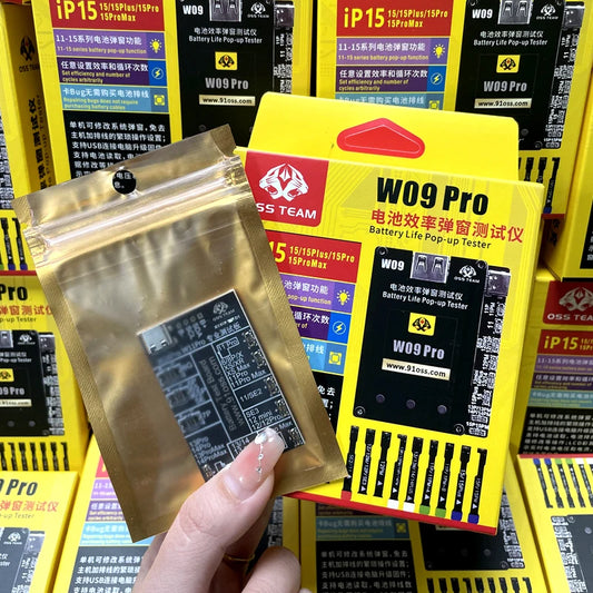 OSS W09 Pro V3 Battery Efficiency Pop up Tester Mobile Phone 11-15 PM No Need External Cable Battery Data Modify Tool Professional Repair Tools