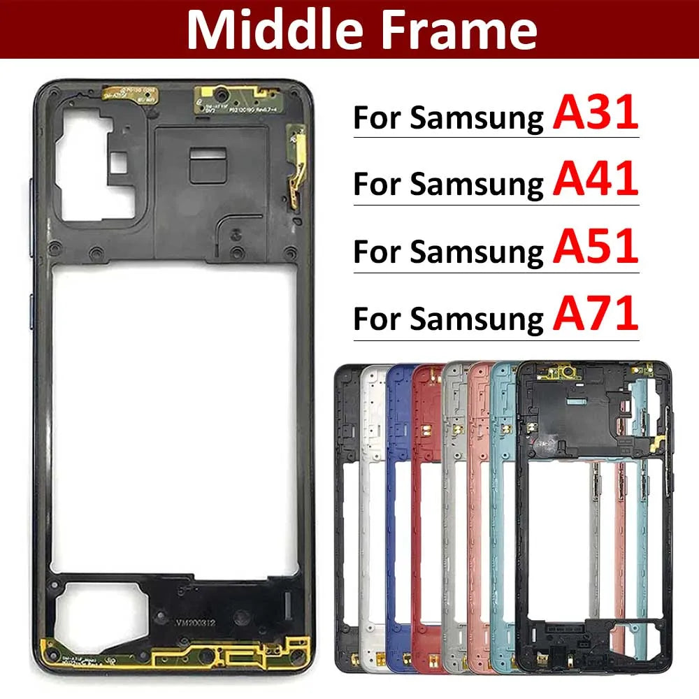 New Housing Middle Frame Bezel Middle Plate Cover For Samsung A31 A41 A51 A71 Repair Parts Samsung phone repair parts
