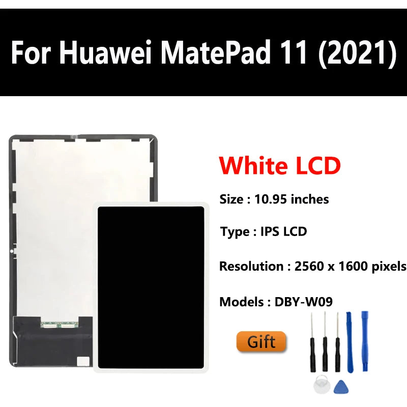 10.95"For Huawei MatePad 11(2021) DBY-W09 IPS Display Touch Screen Digitizer Glass Panel & LCD Display Assembly Panel Replacemen Tablet repair parts