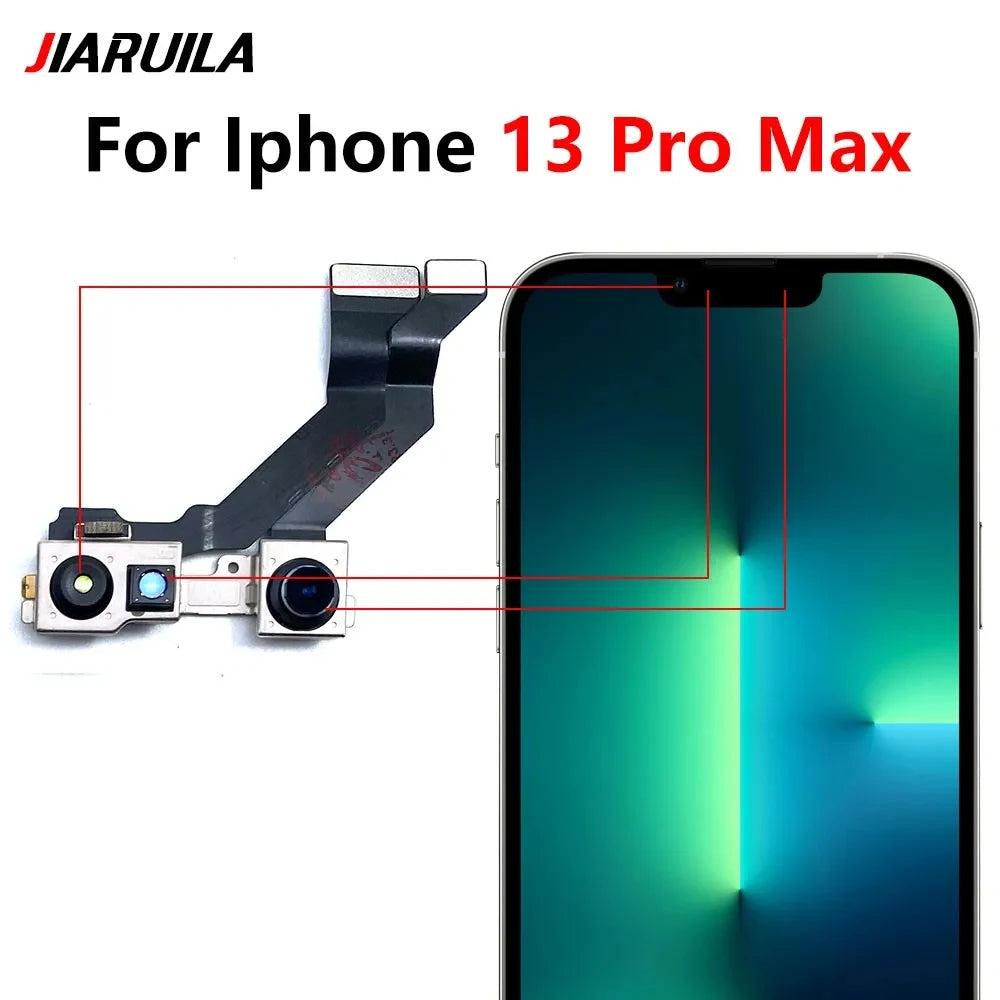 New Front Camera For IPhone 11 12 13 14 15 Pro Max Plus Mini Front Camera Flex Cable iPhone phone repair parts