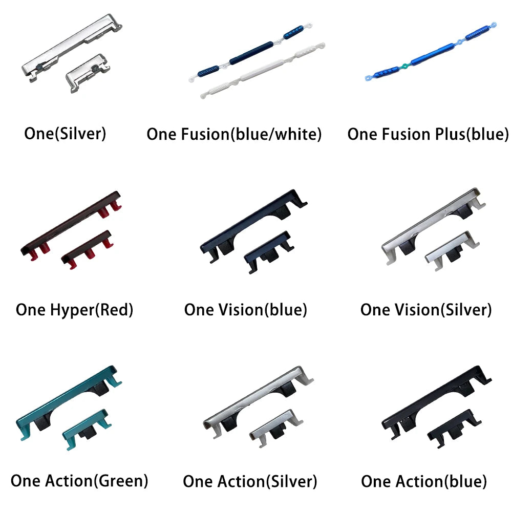 10Pcs, New For Motorola Moto One Action Vision Hyper Macro Fusion Plus Power Volume Side Button Key Replacement Parts Motorola phone repair parts
