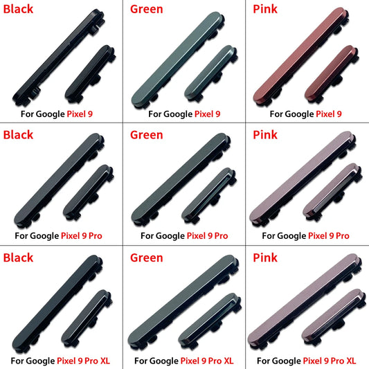 NEW Side Volume Button + Power ON / OFF Buttton Key Set Replacement Part For Google Pixel 9 Pro XL Google Pixel Phone repair parts