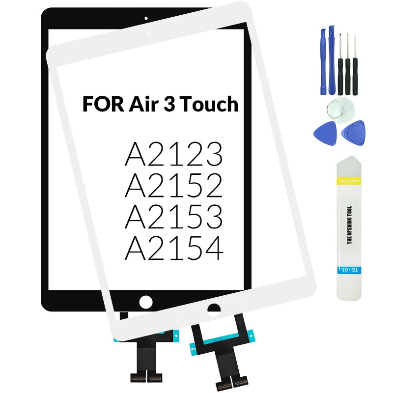 1Pcs Glass Touch For Ipad air3 2019 10.5 A2152 A2153 A2154 A2123 Lcd Touch Screen Display Replacement Digitizer Sensor Panel  iPad repair parts