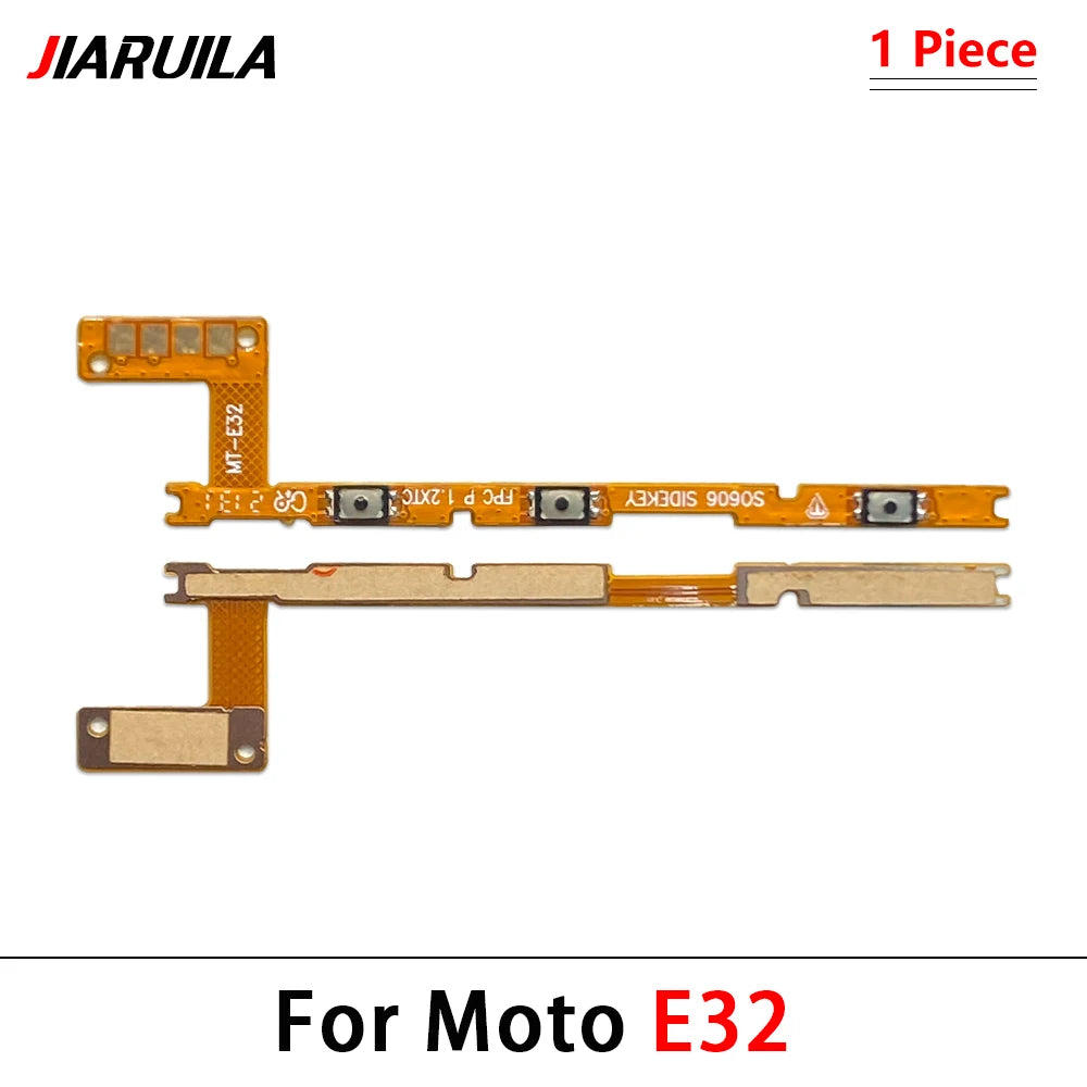 Power On Off Button Volume Side Key Flex Cable For Motorola Moto E13 E22 E32 E5 E6 E6s E7 Plus Power Play Go E20 E30 E40 Motorola phone repair parts