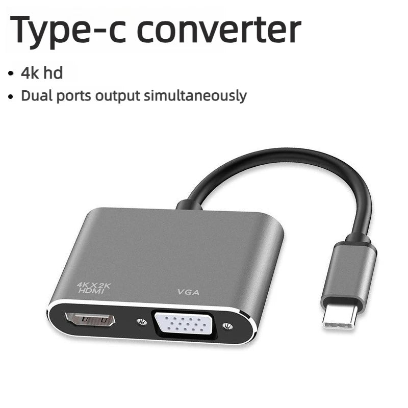 8K 4K 2K 30/60/240Hz USB Type C Docking Station to HDMI VGA RJ45 Adapter USB 3.0 HUB Splitter For Laptop phone Laptop Accessories