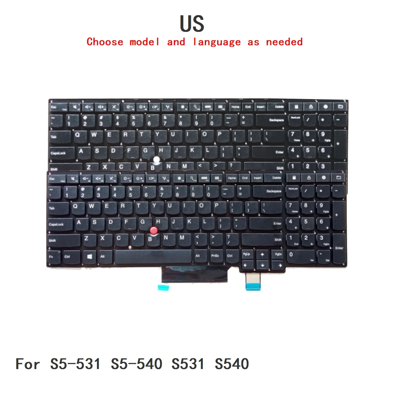 New US Language  Backlit Keyboard For Lenovo Thinkpad S5-531 S5-540 S531 S540 Replacement Keyboard 0C44811 61K00G GN-106DK Lenovo laptop repair parts